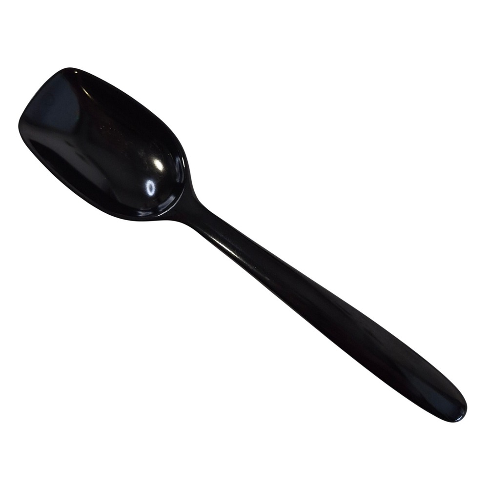 Hutzler Mini Solid Mixing Spoon Black Melamine Item 517 Vintage Thailand 7.5"